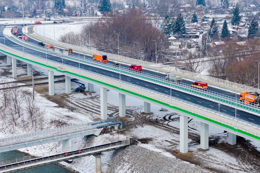 Wisłokostrada w Rzeszowie z lotu ptaka