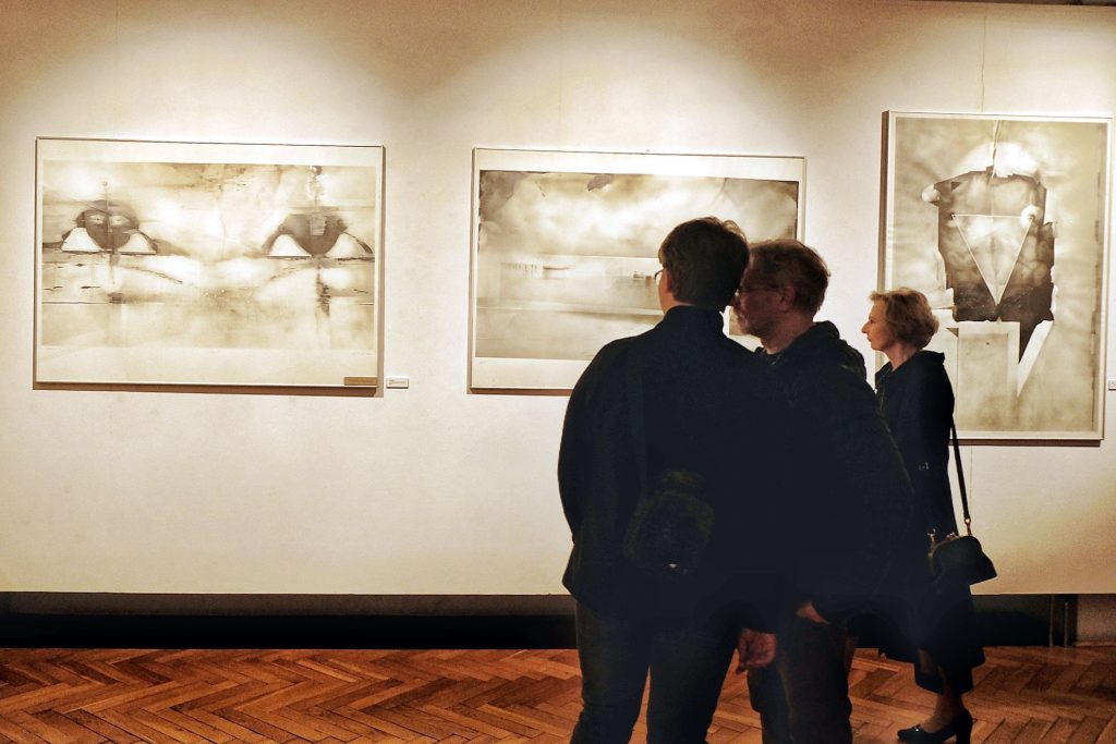 Andrzej Grenda, rysunek na papierze: "Całun", "Port" i "Abel". | Fot. Wit Hadło