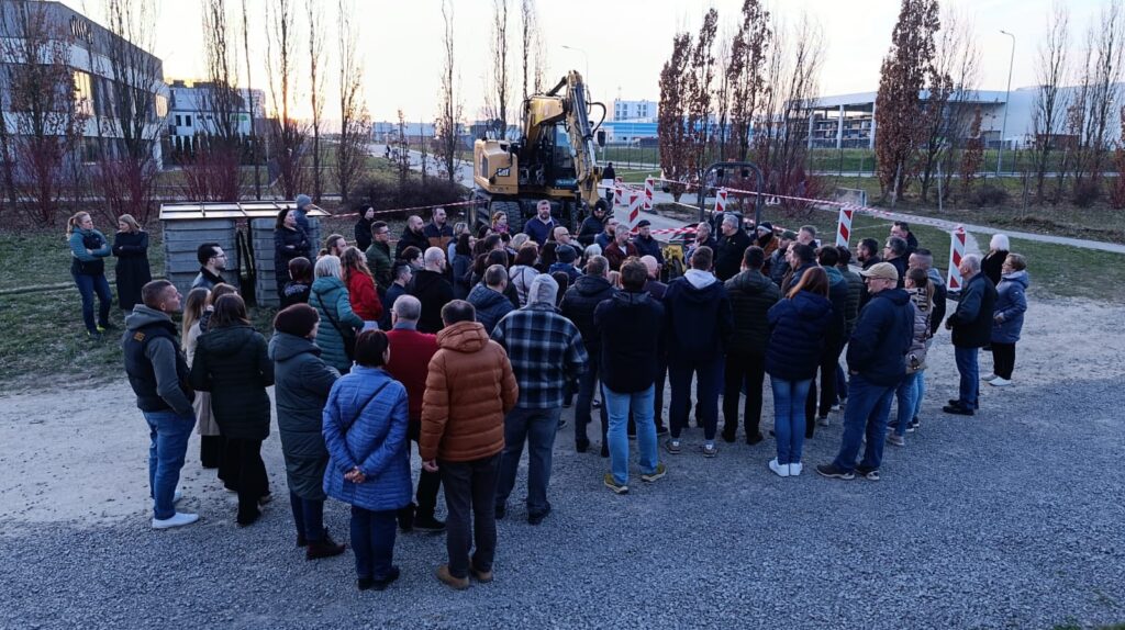 protest na ul. Miłocińskiej