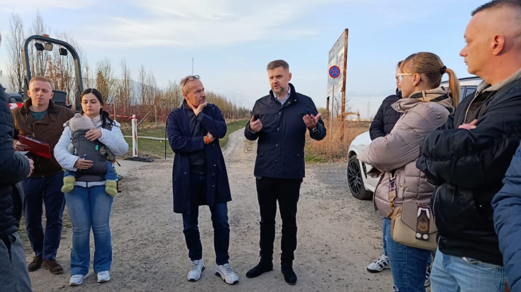 radny Maciejczyk na proteście