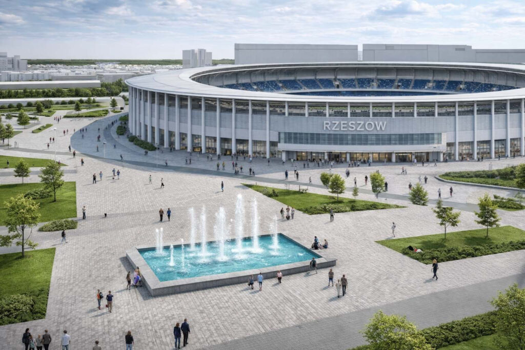 Plac przed PCLA - wizualizacje