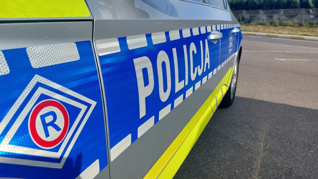 Policja, radiowóz, wypadek