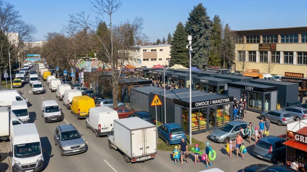 Pułaskiego z targowiskiem - wizualizacja