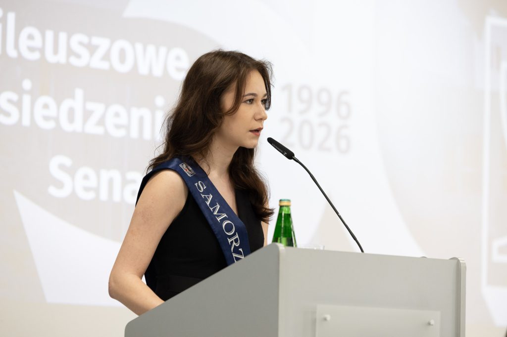 przewodnicząca samorządu studenckiego WSIiZ Gabriela Pękala