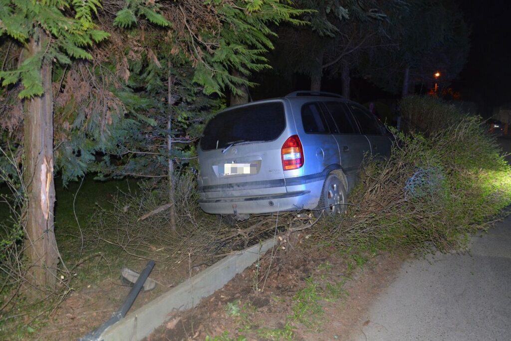 Wypadek na Zalesiu, pijany nastolatek