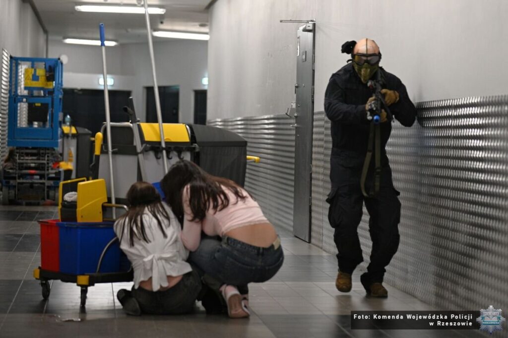 Ćwiczenia kontrterrorystów w Millenium Hall