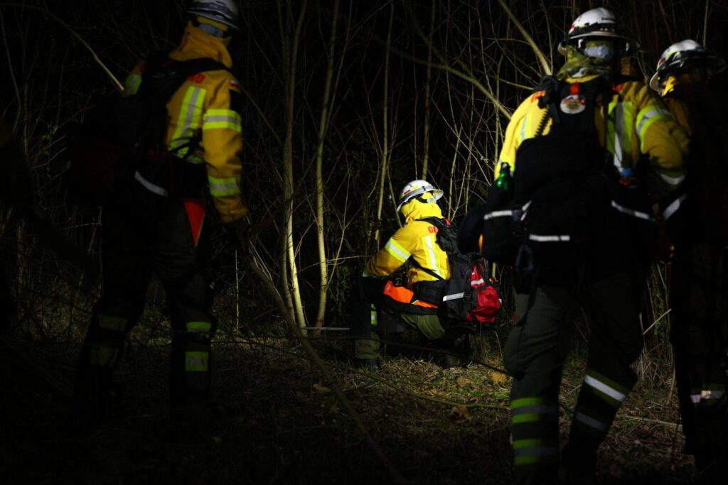 ćwiczenia strażaków