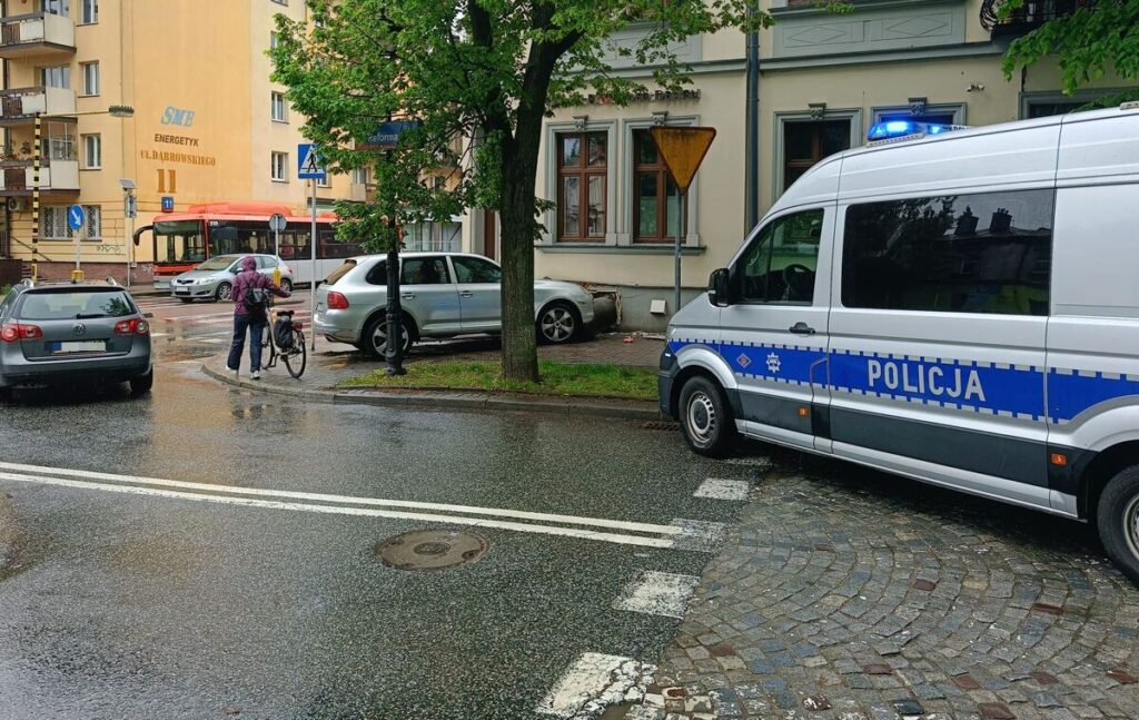 Wypadek porsche w Rzeszowie