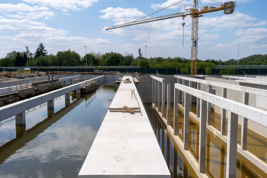 Budowa nowego zbiornika w oczyszczalni ścieków