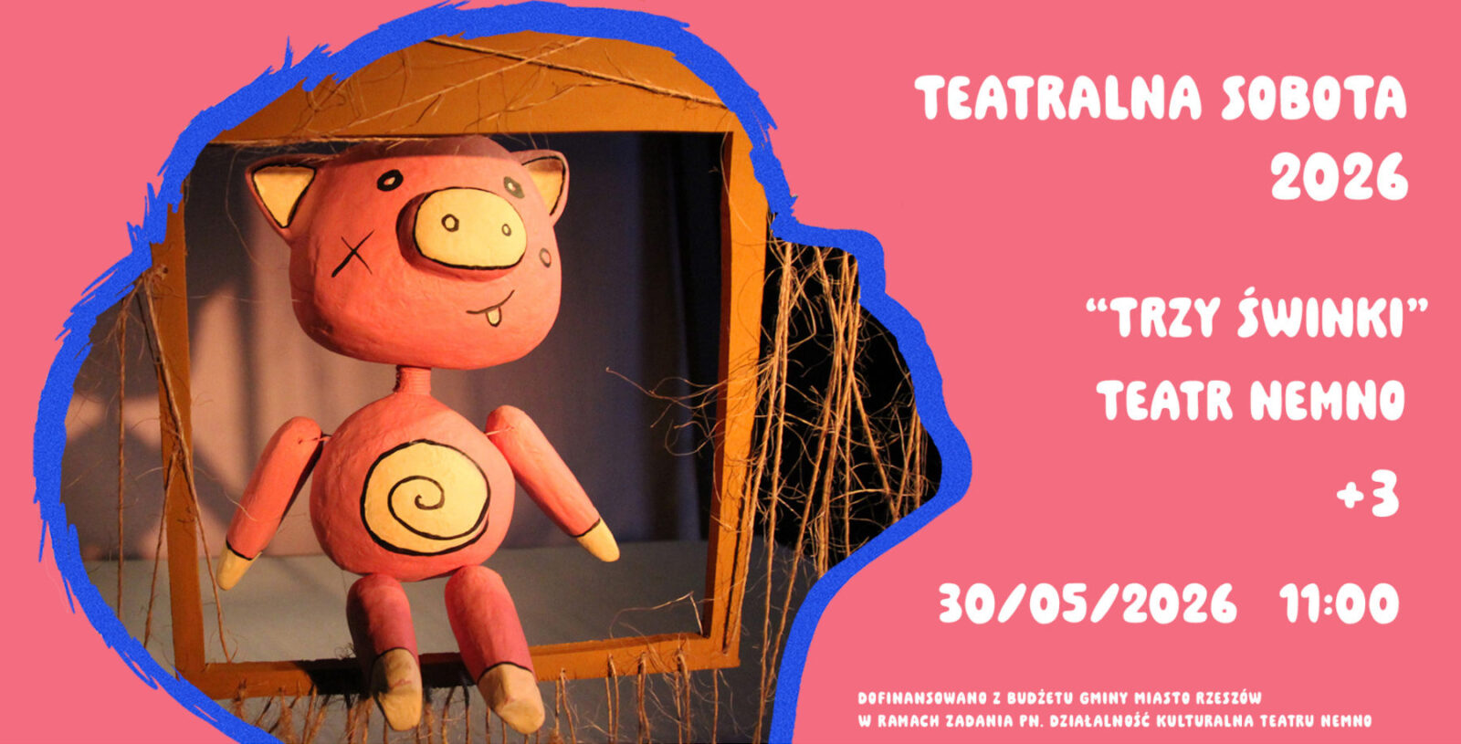 Spektakl "Trzy świnki" Teatru Nemno można będzie obejrzeć w Rzeszowskich Piwnicach