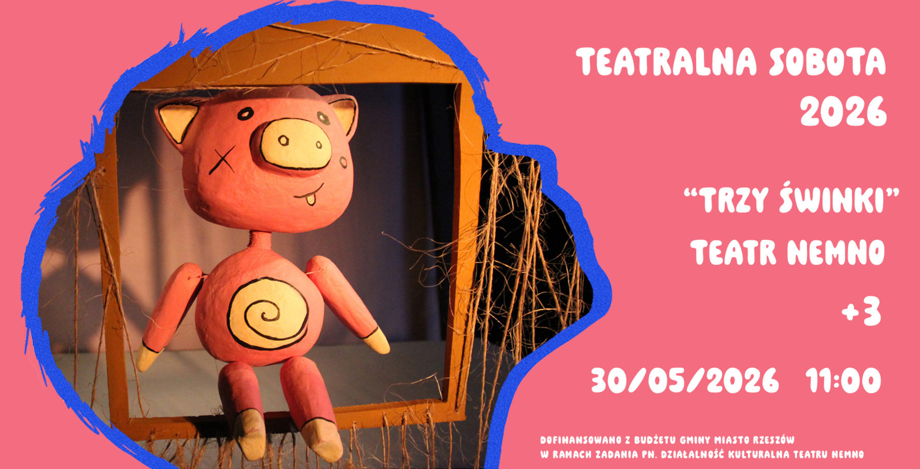 Spektakl "Trzy świnki" Teatru Nemno można będzie obejrzeć w Rzeszowskich Piwnicach