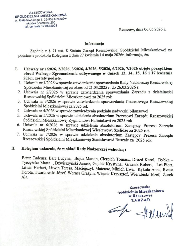 nowi członkowie Rady Nadzorczej RSM