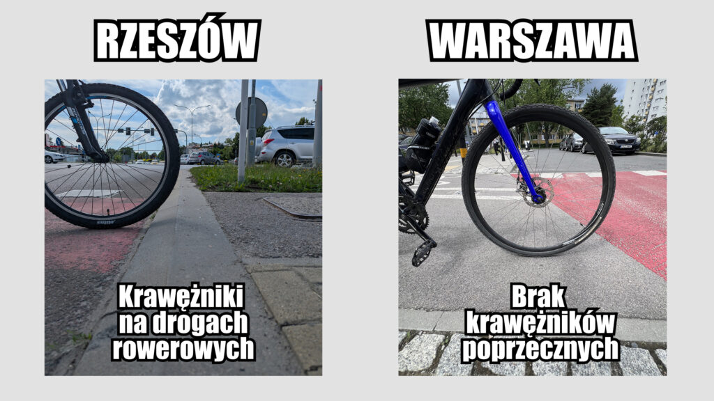 porównanie ścieżek rowerowych