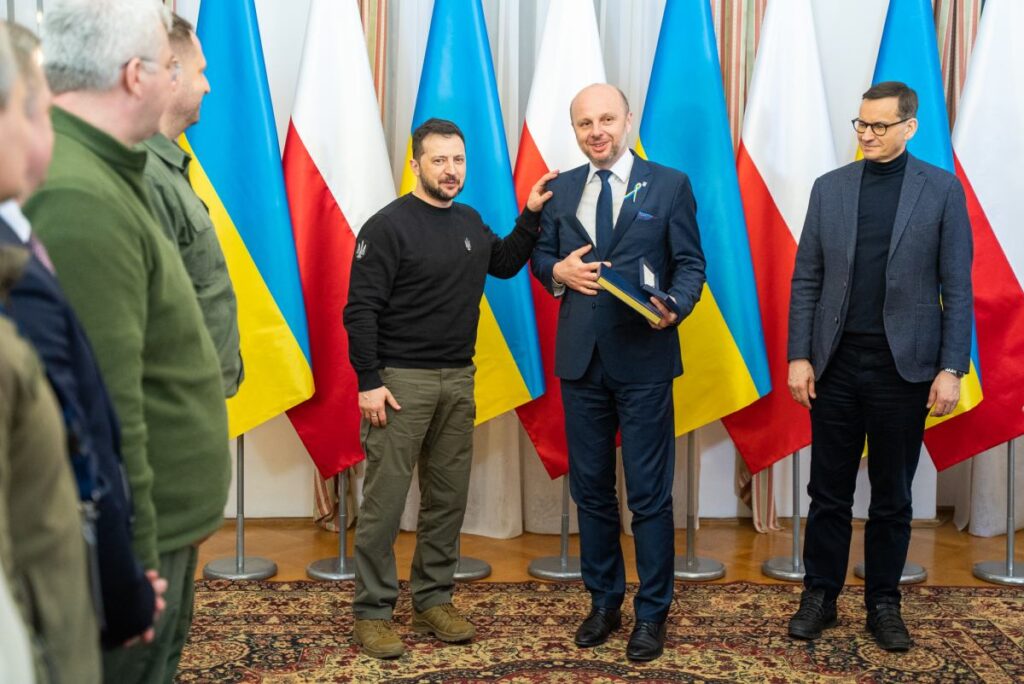 Konrad Fijołek, Wołodymyr Zełenski i Mateusz Morawiecki