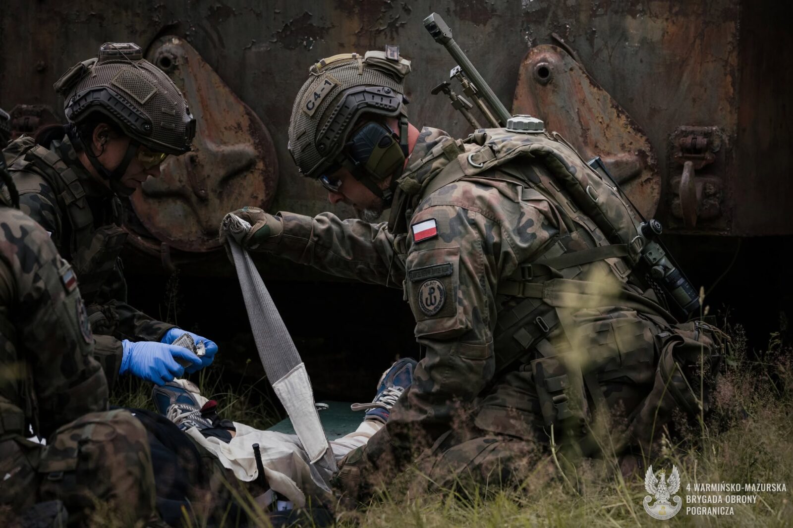 Żołnierze 3 PBOT na zawodach "Ratownik WOT"