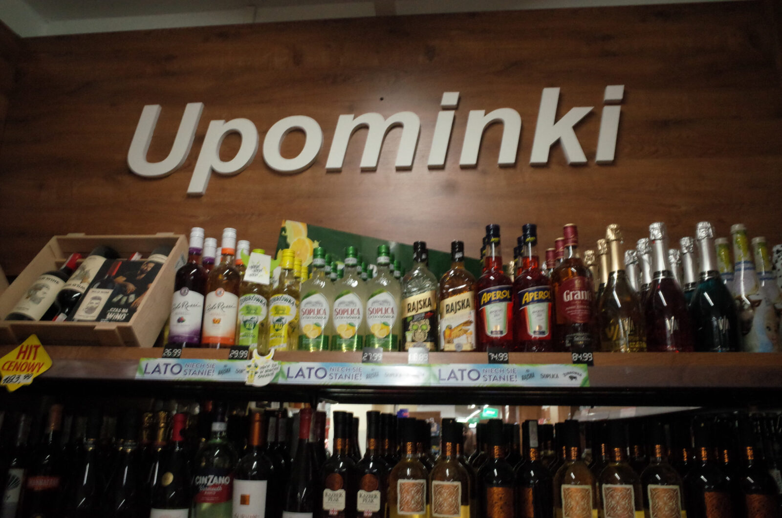 Alkohol w sklepie - upominki