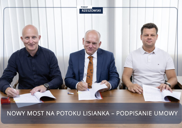 Most na potoku Lisianka. Podpisanie umowy