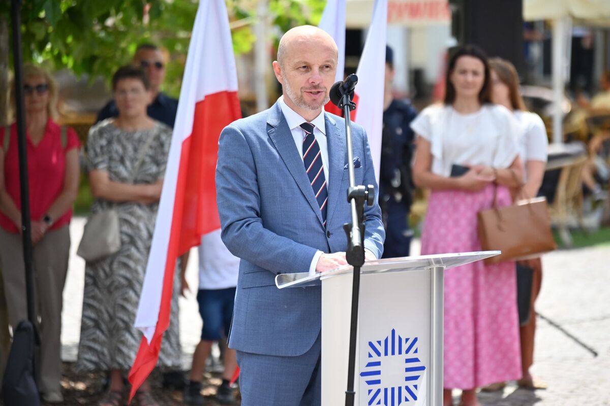 Konrad Fijołek na święcie policji