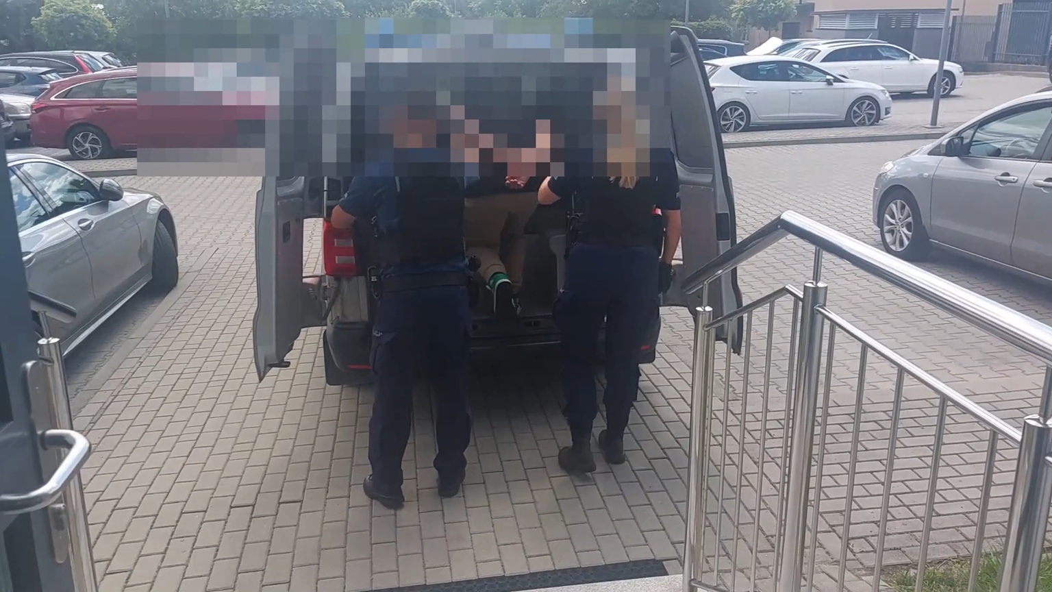 aresztowanie agresora z Łańcuta
