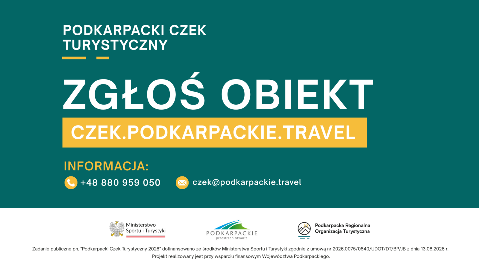 baner promujący czek turystyczny