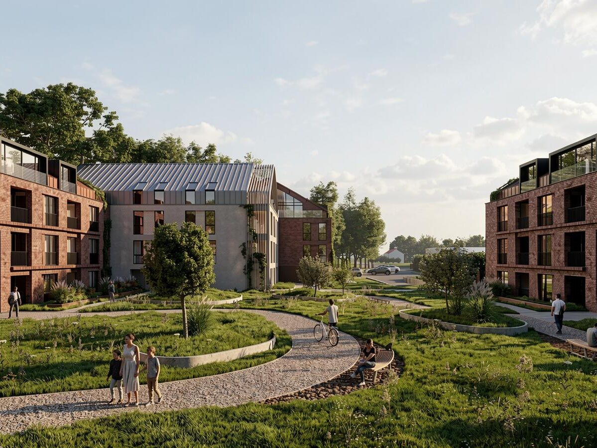 Folwark Center wizualizacja bloków mieszkalnych