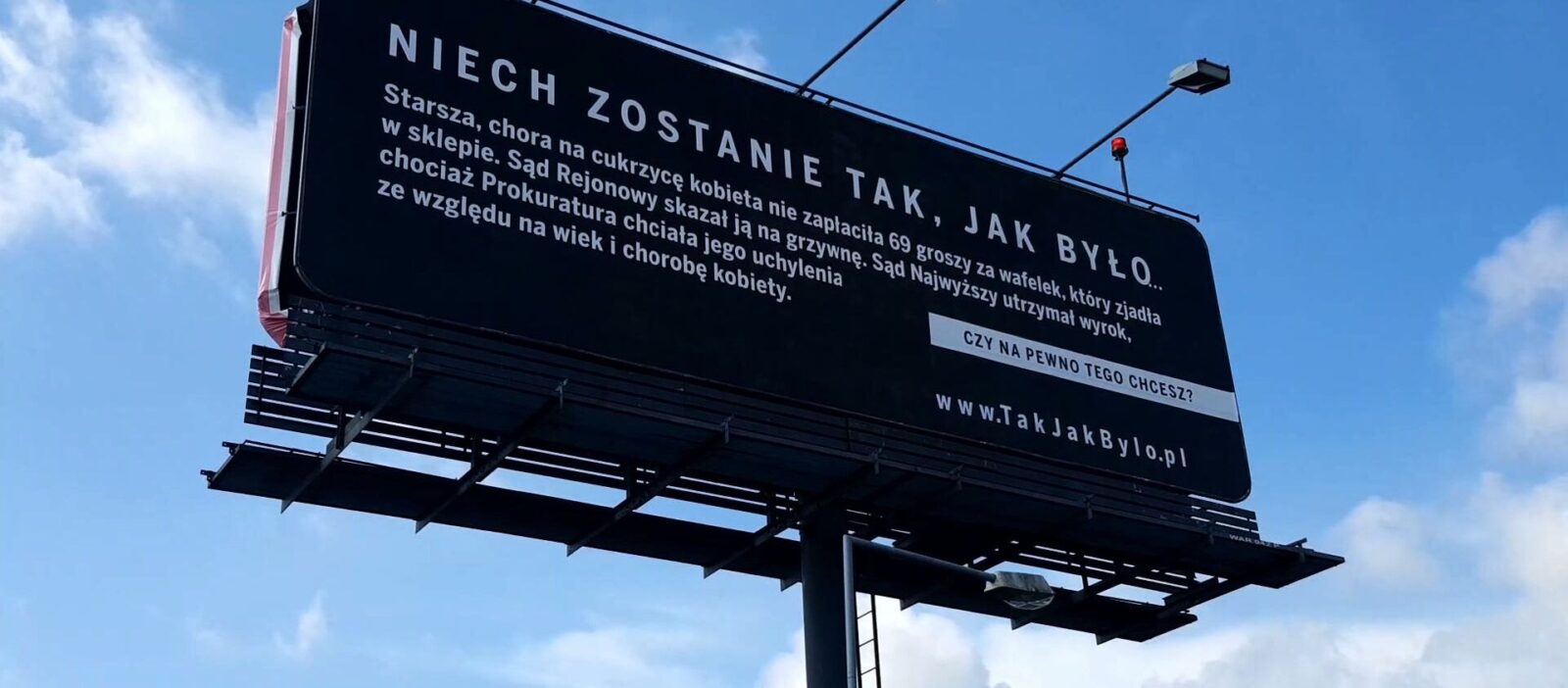 billboard kampanii Sprawiedliwe Sądy