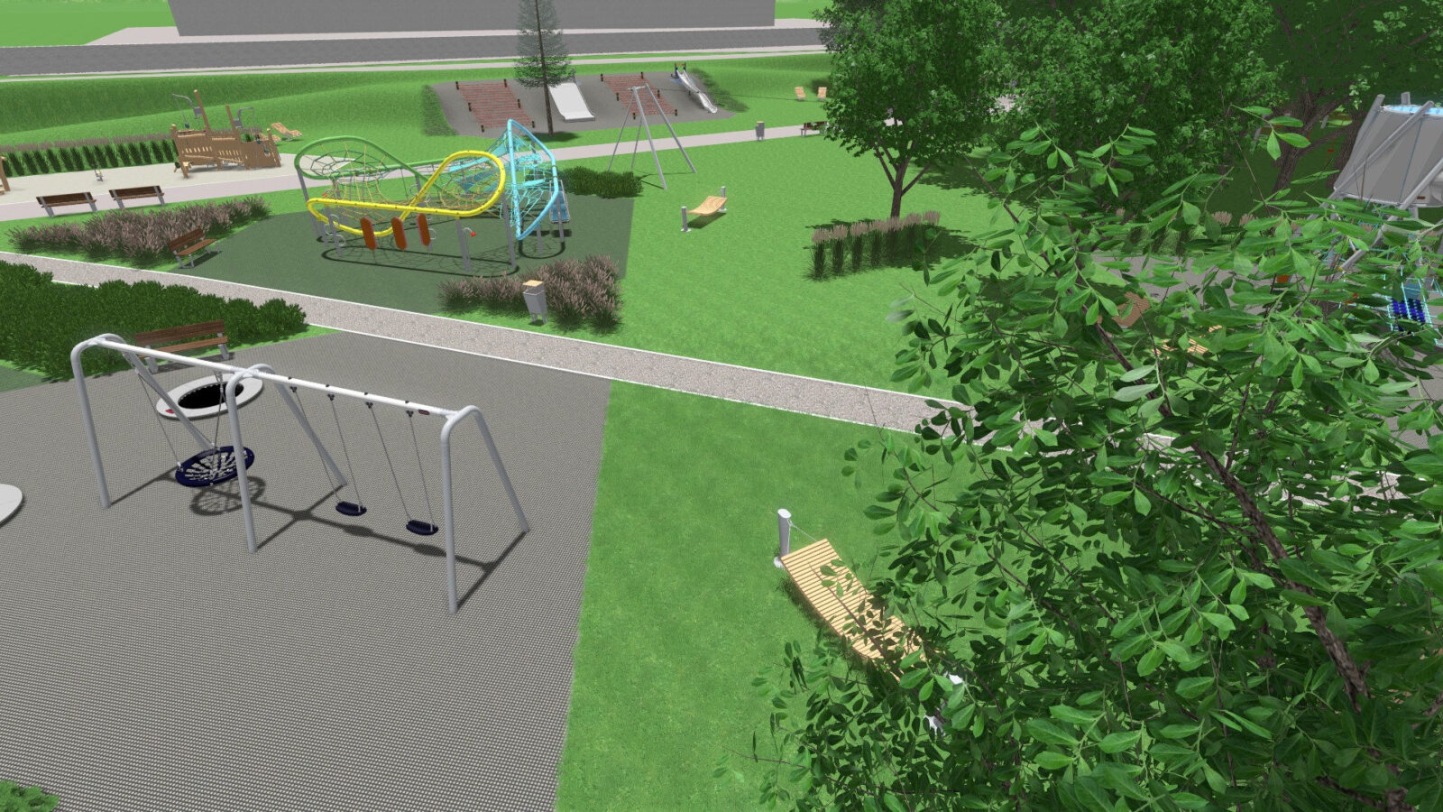 Nowy plac zabaw, projekt