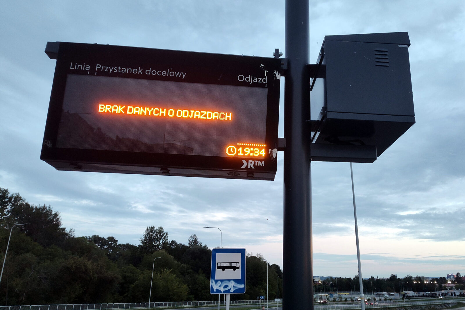 Przystanek autobusowy na Wisłokostradzie