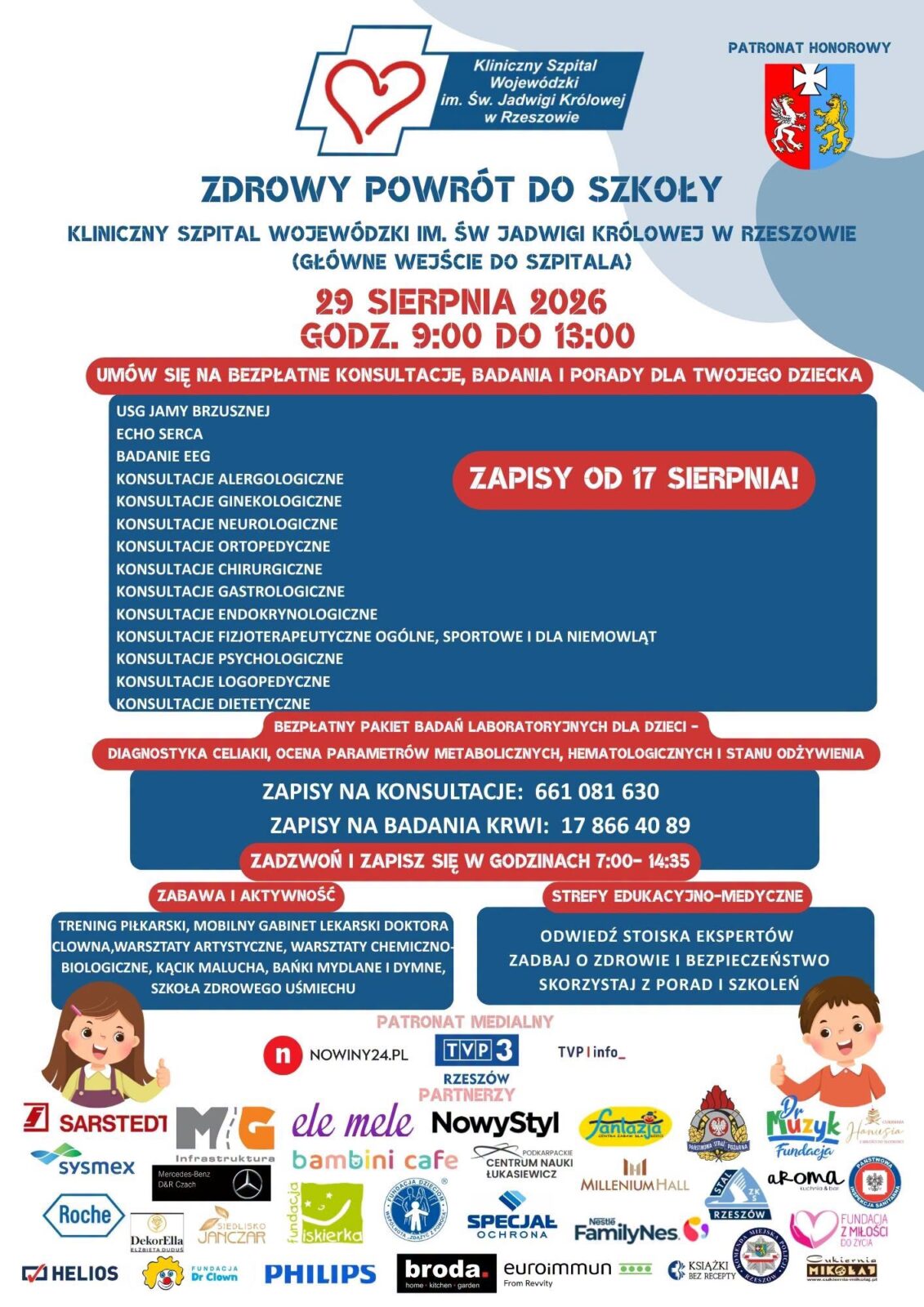 plakat informacyjny akcji "Zdrowy Powrót do Szkół"